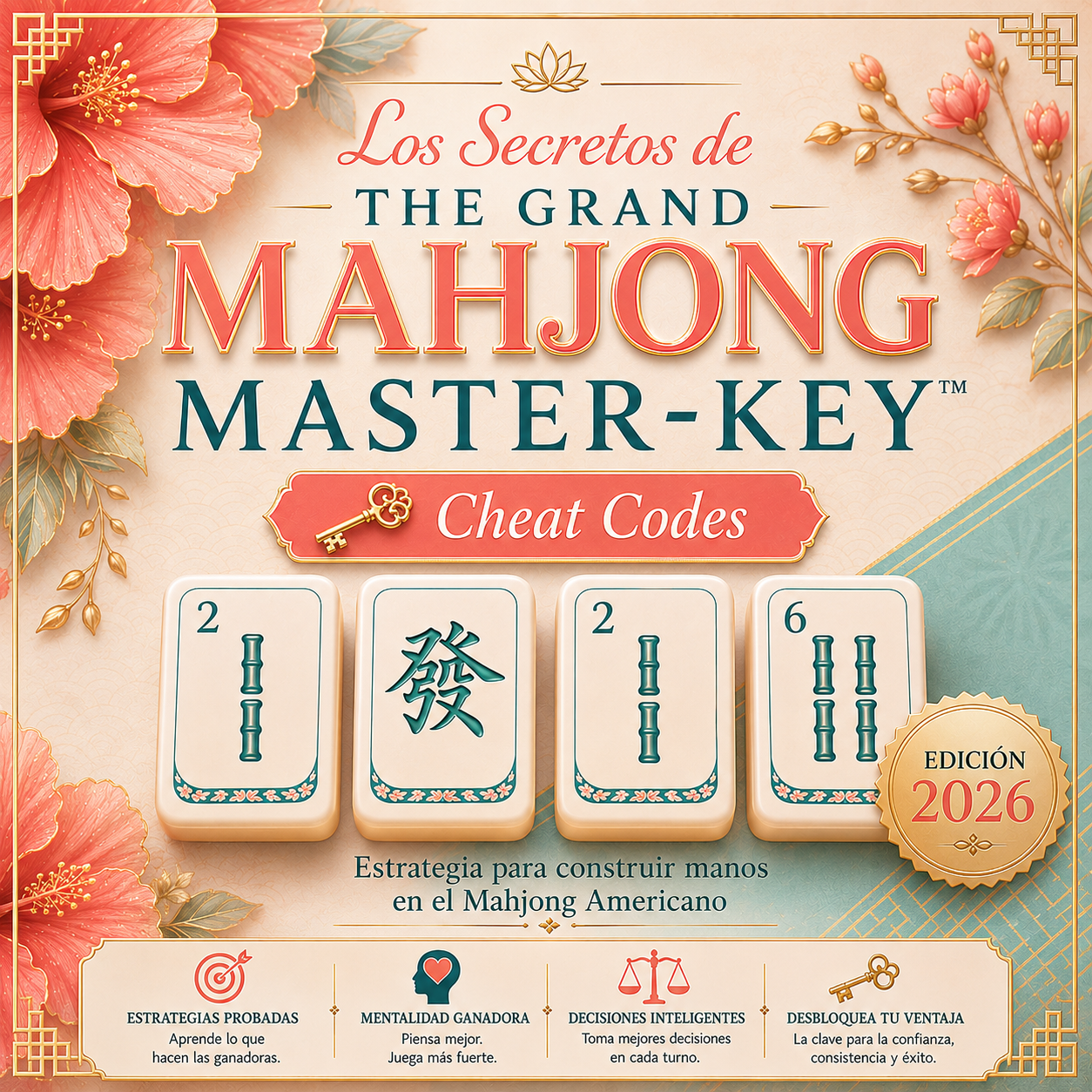 LA LLAVE MAESTRA DEL MAHJONG (+BONO!) + Los Secretos de LA LLAVE MAESTRA DEL MAHJONG AMERICANO™: Guía de Códigos + Trucos para manos 2026